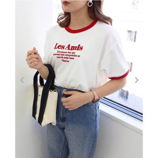 イング(INGNI)のINGNI(イング) ★美品★ ふくれ刺繍リンガー半袖Tシャツ ★フリー(Tシャツ(半袖/袖なし))