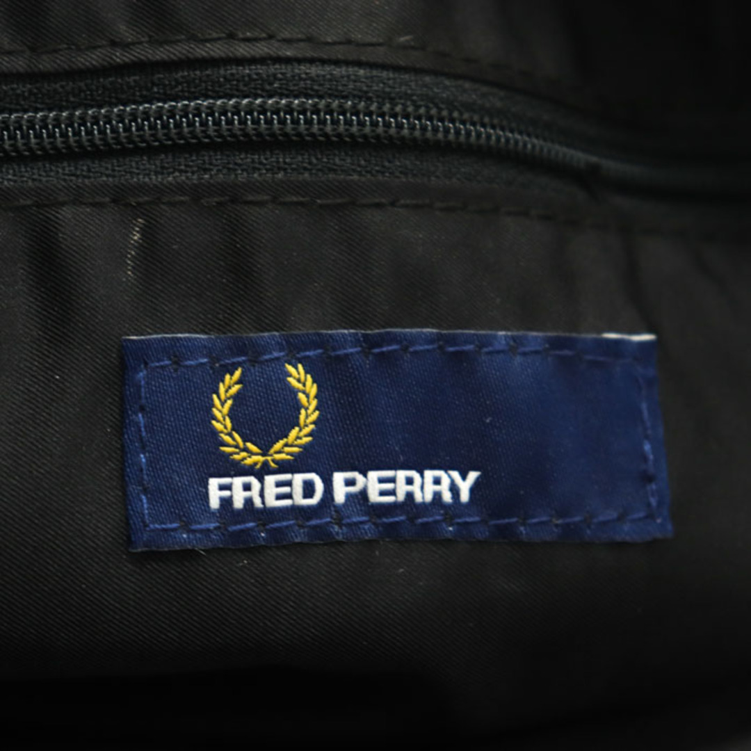 フレッドペリー ミニボストンバッグ ハンドバッグ ロゴ刺繍 バイカラー ブランド 鞄 カバン レディース オレンジ FRED PERRY