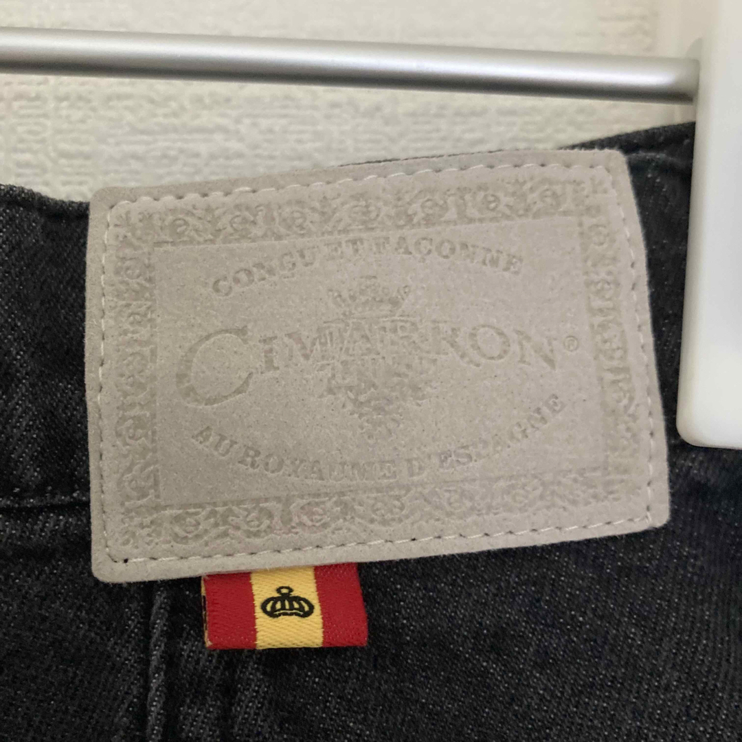 CIMARRON JEANS ダメージデニムパンツ ワイド フレア グレー S 8
