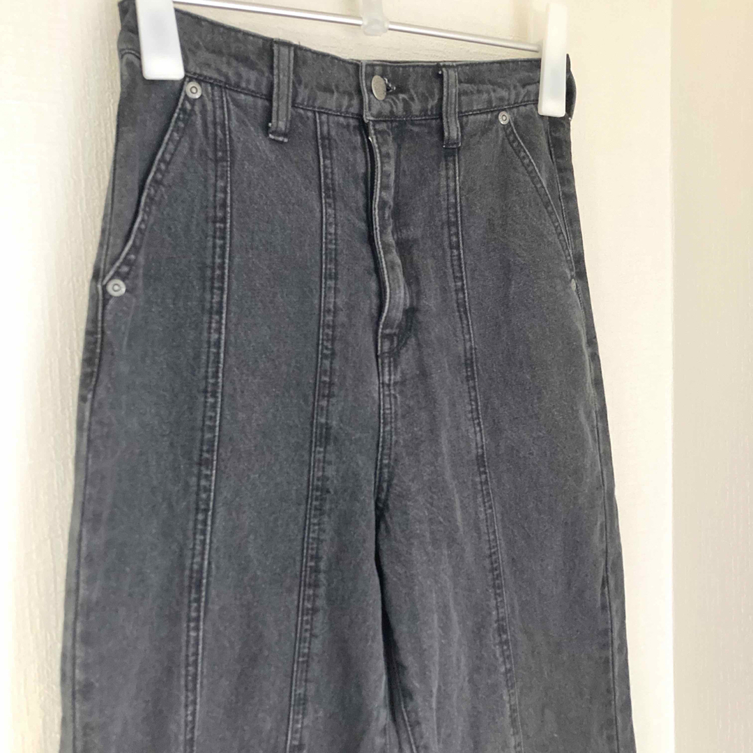 CIMARRON JEANS ダメージデニムパンツ ワイド フレア グレー S 2