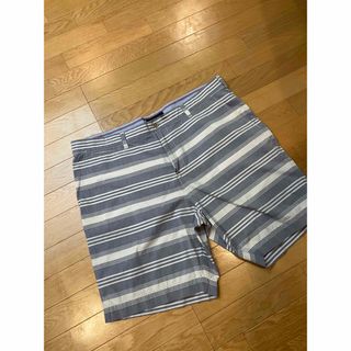 トミーヒルフィガー(TOMMY HILFIGER)のTOMMY HILFIGER  ボーダー柄ハーフチノパン 大きいsize W42(ショートパンツ)