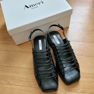 アメリヴィンテージ(Ameri VINTAGE)のAMERIvintage バンドリングサンダル black 黒 サンダル 靴(サンダル)