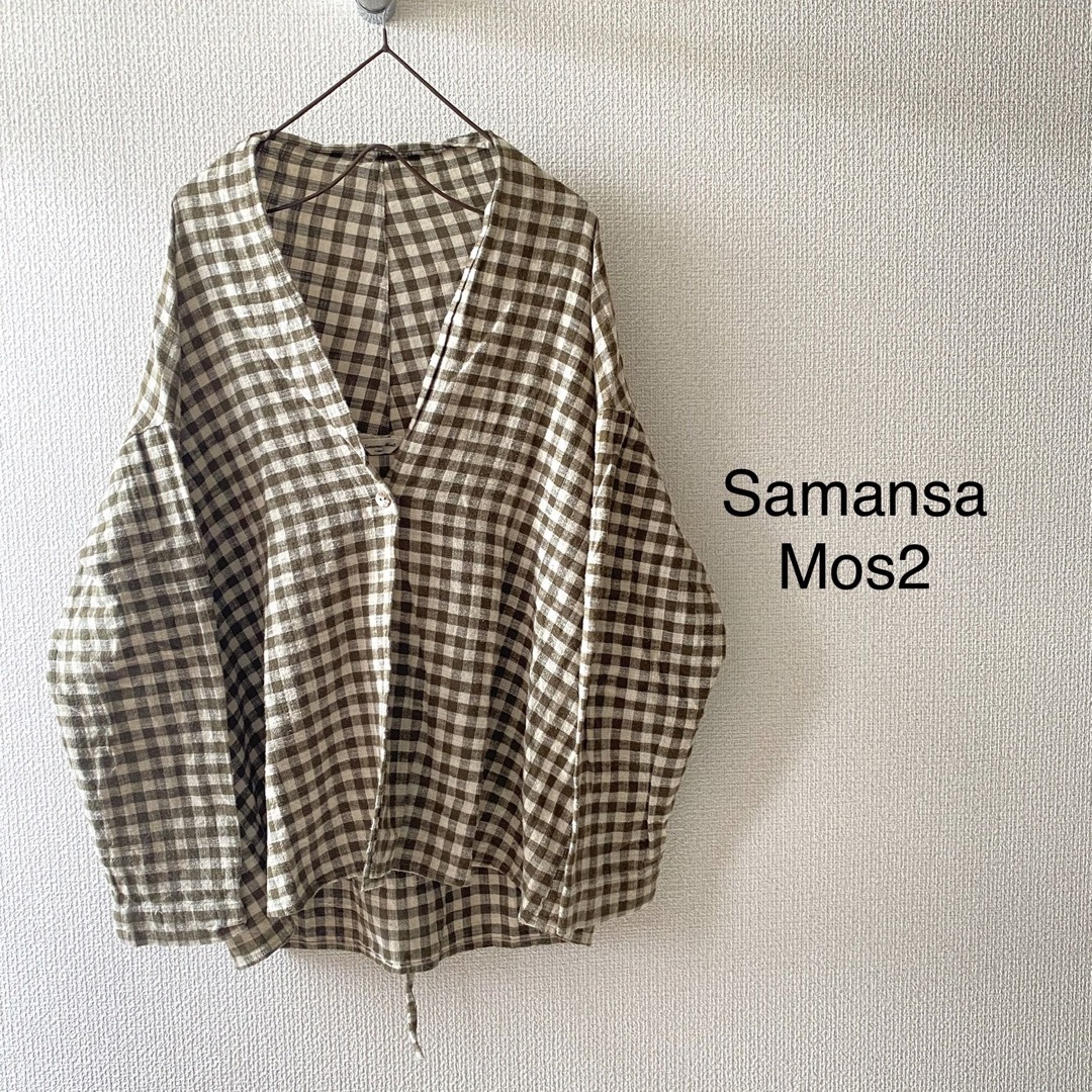 SM2(サマンサモスモス)のSamansa Mos2♡ギンガムチェック ゆるシャツ 羽織り SM2 レディースのトップス(シャツ/ブラウス(長袖/七分))の商品写真