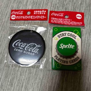 コカコーラ(コカ・コーラ)のコカコーラ　コンパクトミラー＆オリジナルトランプ(ノベルティグッズ)