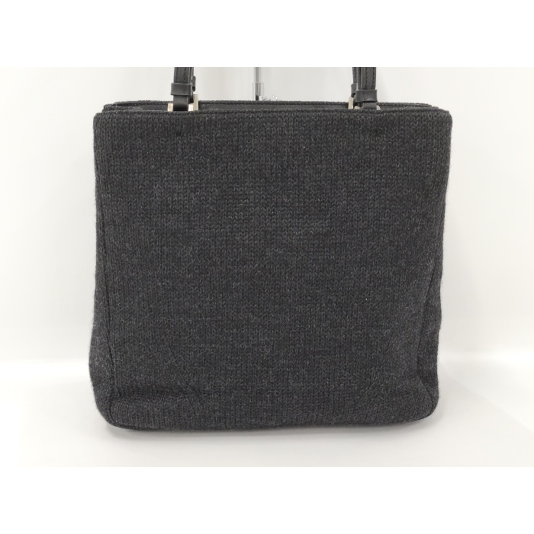 PRADA トートバッグ ウール ニット ブラック B9446 PRADA トートバッグ ウール ニット ブラック B9446