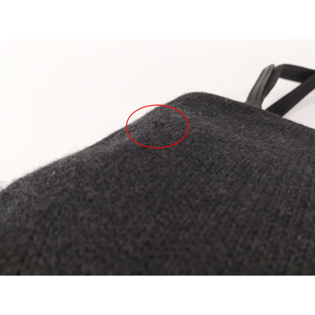 PRADA トートバッグ ウール ニット ブラック B9446 PRADA トートバッグ ウール ニット ブラック B9446