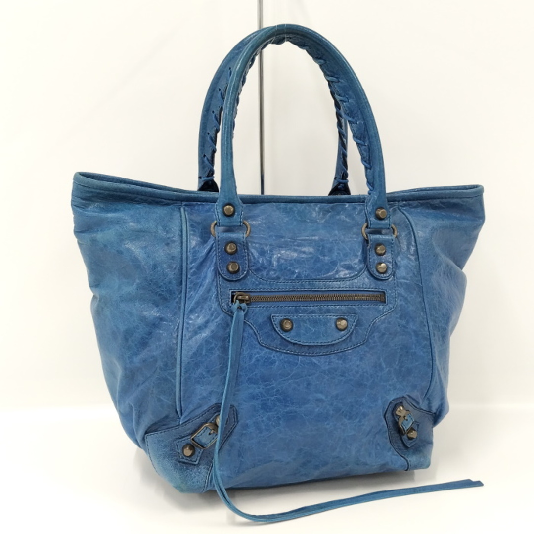 BALENCIAGA ザ サンデー トートバッグ ハンドバッグ レザー ブルー www