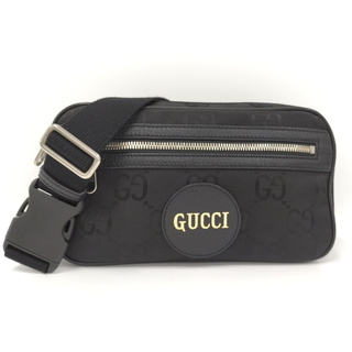 グッチ(Gucci)のGUCCI オフザグリッド ボディバッグ キャンバス ブラック 631341(ショルダーバッグ)