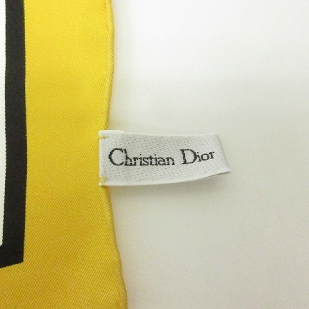 Christian Dior(クリスチャンディオール)のクリスチャンディオール スカーフ "1947-1957" シルク 黄 白 レディースのファッション小物(バンダナ/スカーフ)の商品写真