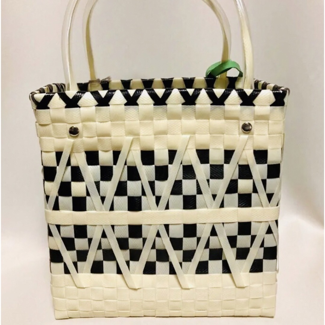 新品 マルニマーケット ピクニックバッグ ステンシルバッグ 白