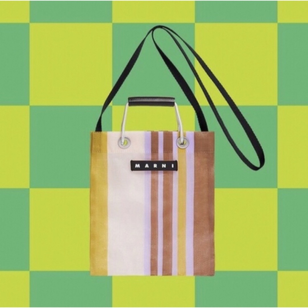 MARNI MARKET ストライプミニショルダーバッグ レーズン | フリマアプリ ラクマ