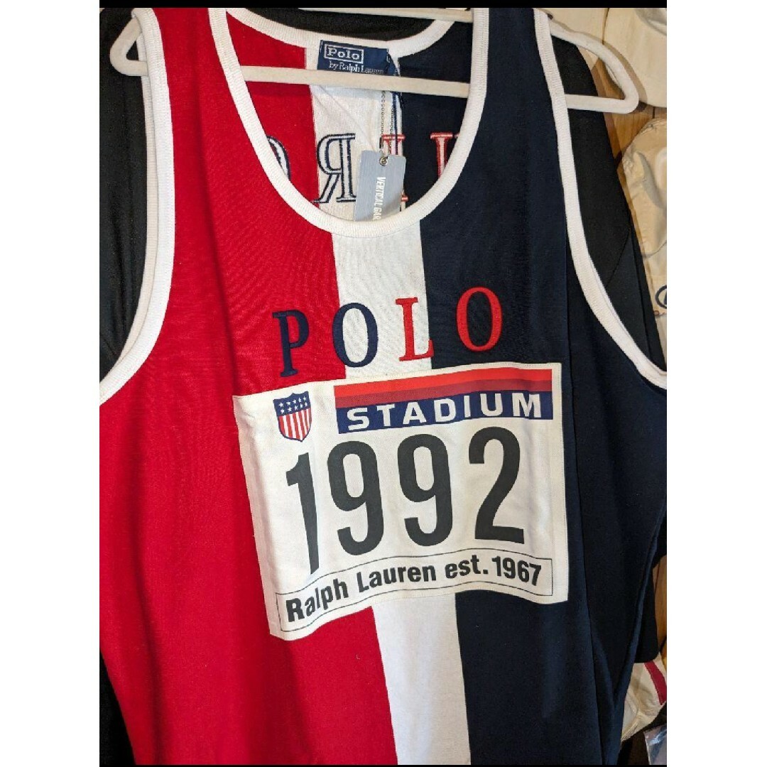 新品世界限定50着poloラルフローレンstadium1992タンクトップ