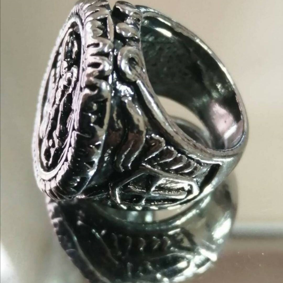 【SALE】リング メンズ アクセサリー シルバー  天使 月 指輪 20号 メンズのアクセサリー(リング(指輪))の商品写真