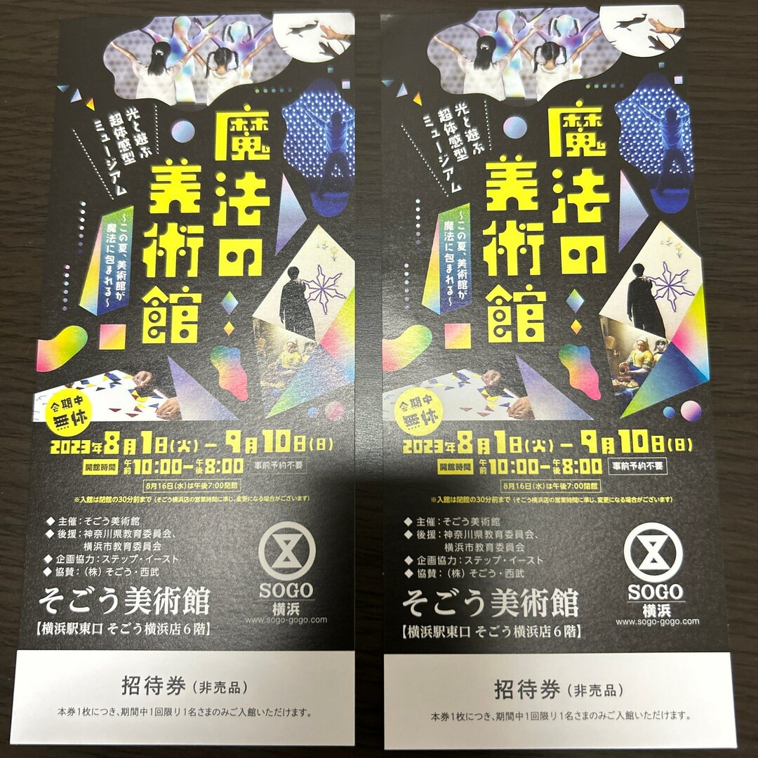 魔法の美術館　招待券　2枚 チケットの施設利用券(美術館/博物館)の商品写真