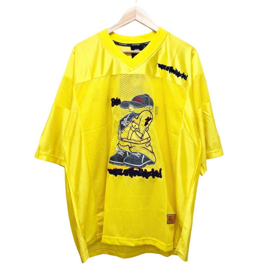 00's Deadstock SOHK HIPHOP GAME SHIRT ゲーム シャツ ジャージー メッシュ ヒップホップ 半袖 刺繍 ワッペン サイズ：メンズ XXL ビッグサイズ イエロー デッドストック【新古品】 メンズのトップス(Tシャツ/カットソー(半袖/袖なし))の商品写真