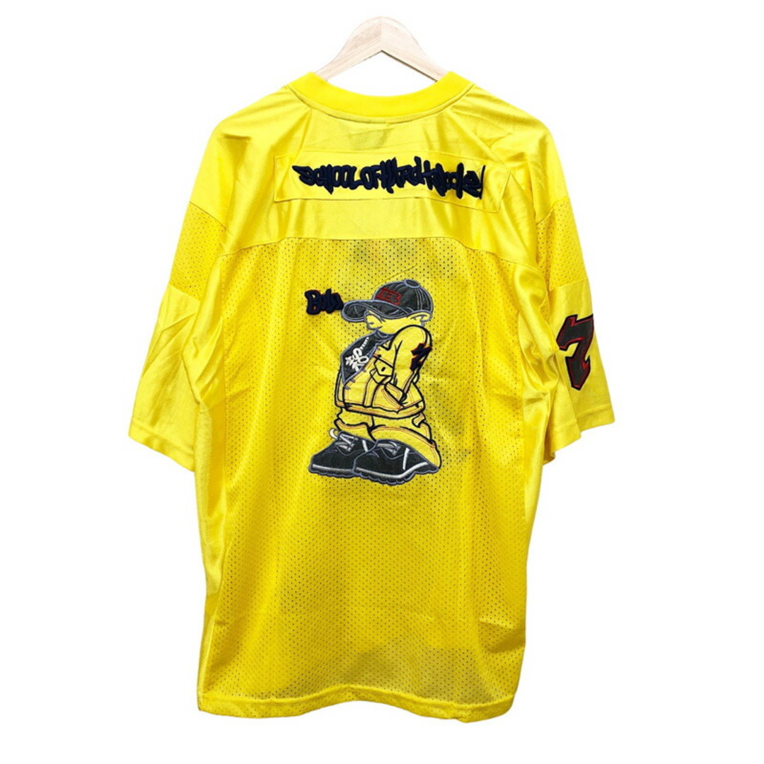 00's Deadstock SOHK HIPHOP GAME SHIRT ゲーム シャツ ジャージー メッシュ ヒップホップ 半袖 刺繍 ワッペン サイズ：メンズ XXL ビッグサイズ イエロー デッドストック【新古品】 メンズのトップス(Tシャツ/カットソー(半袖/袖なし))の商品写真