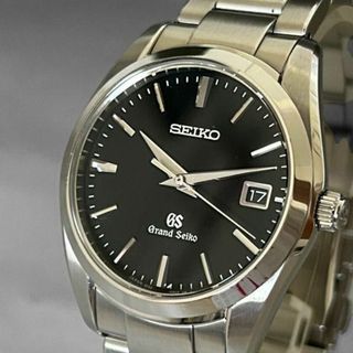 グランドセイコー(Grand Seiko)のSEIKO グランドセイコー デイト メンズ腕時計 ブラック 100m防水(腕時計(アナログ))