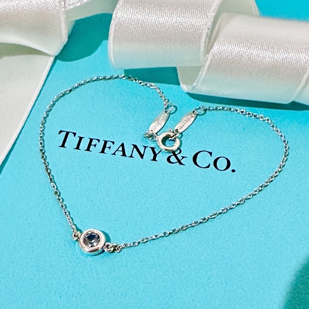 未使用Tiffanyアクアマリン0.13ctバイザヤードブレスレット-