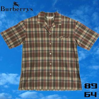 バーバリー(BURBERRY)のバーバリーズ 90sヴィンテージ オープンカラーシャツ サイドスリット チェック(シャツ/ブラウス(半袖/袖なし))