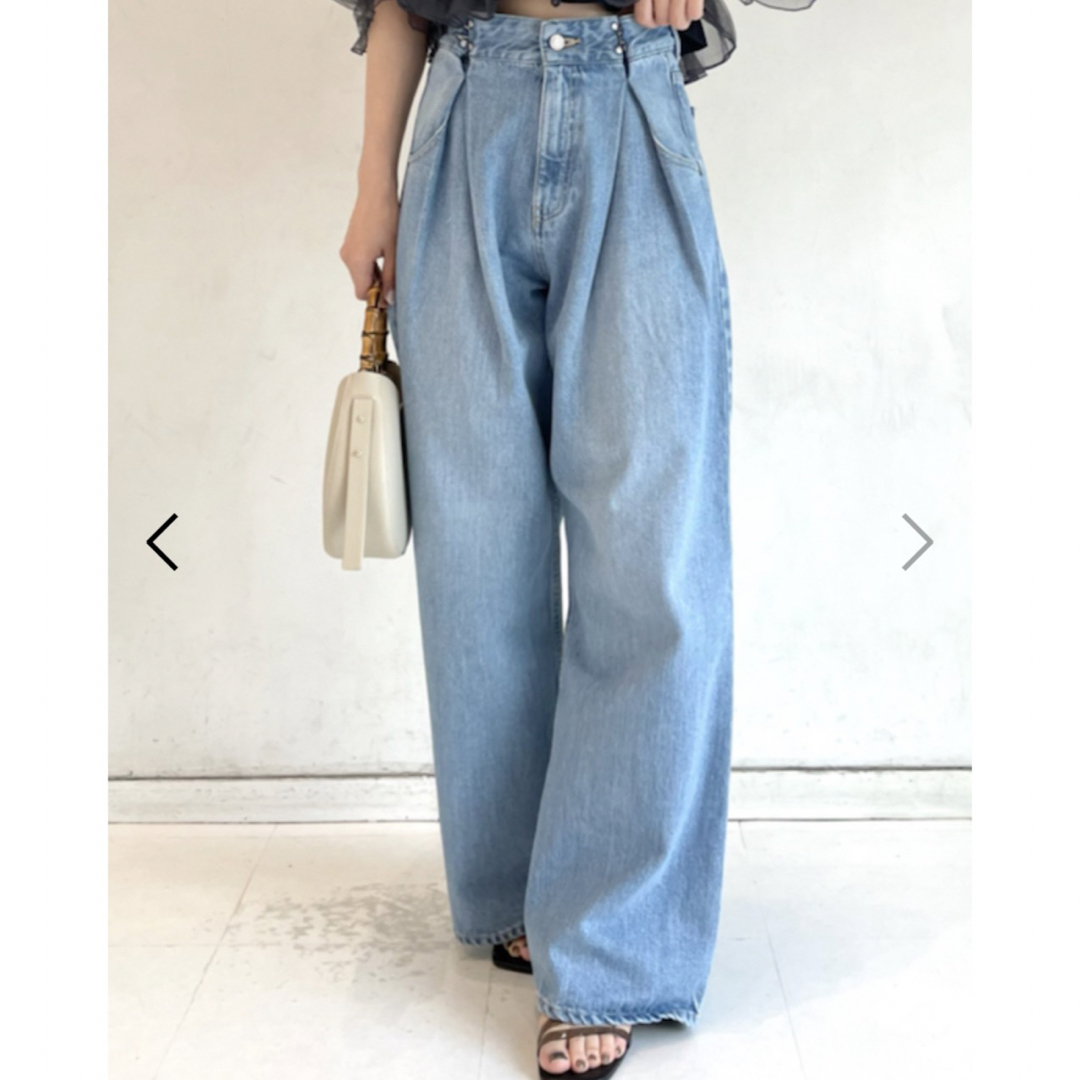 snidel ダブルタックデニムワイドパンツ | hartwellspremium.com