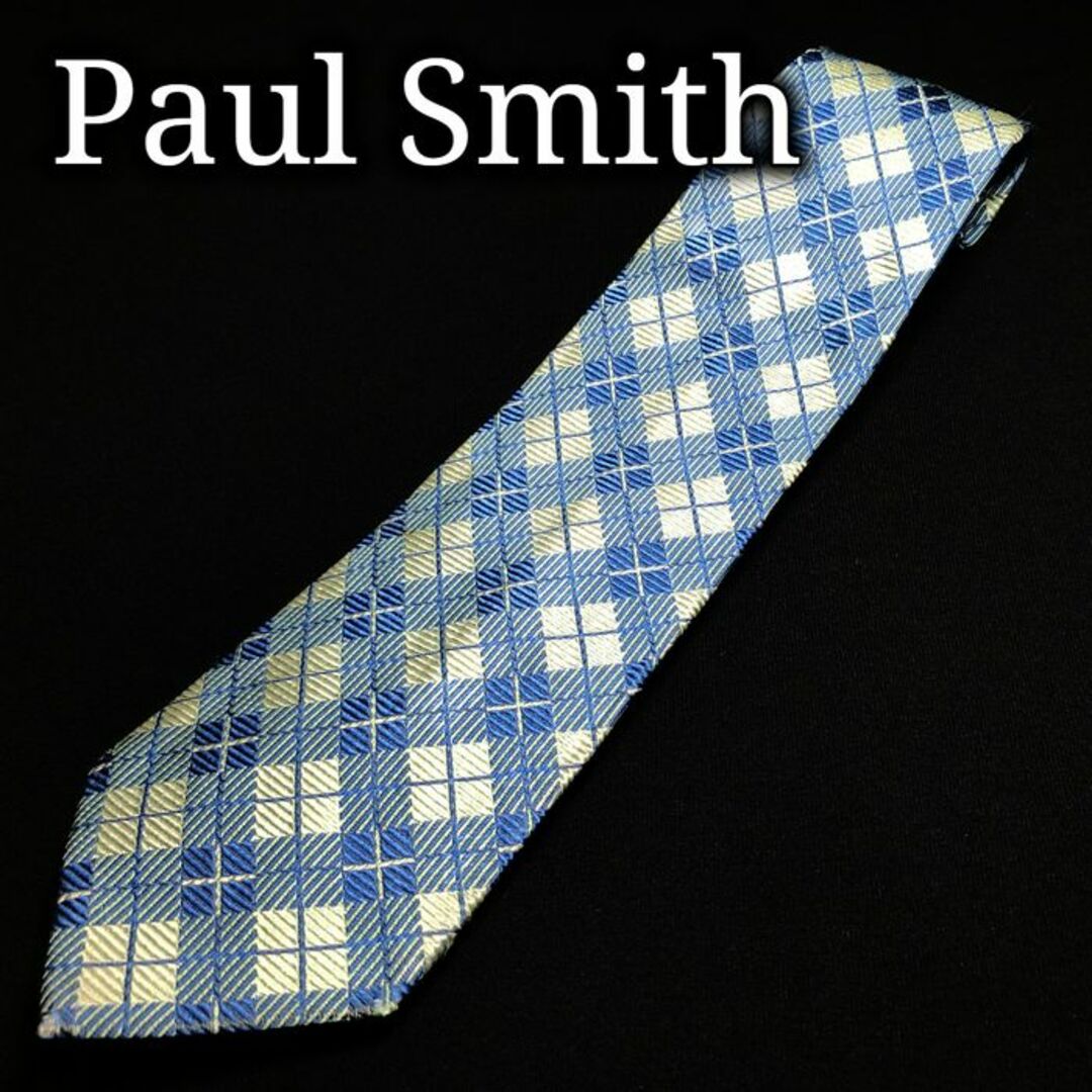 Paul Smith(ポールスミス)のポールスミス チェック ブルー＆グリーン ネクタイ A107-M03 メンズのファッション小物(ネクタイ)の商品写真