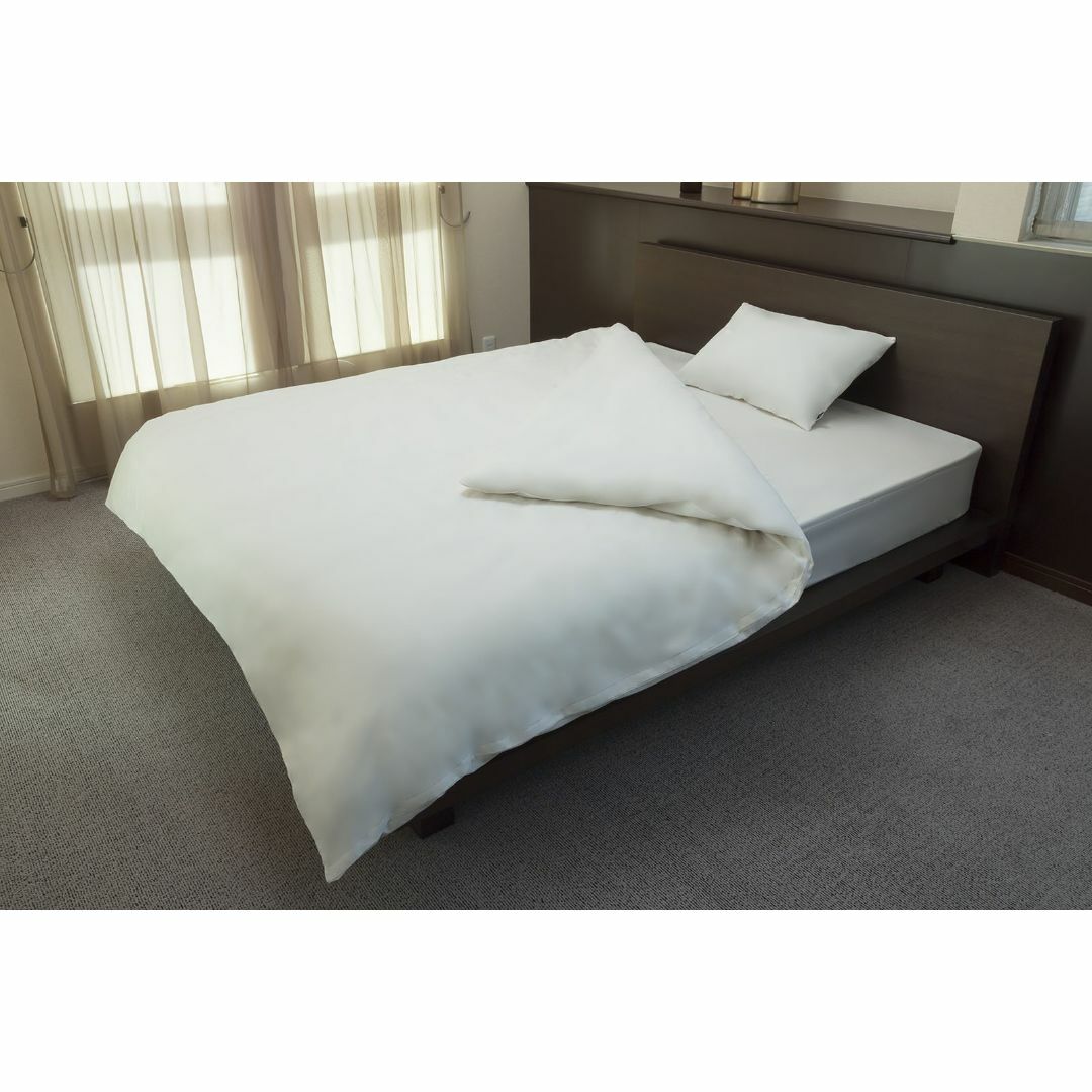 【色: オリーブ】日本製 200本ブロード コットン100%カバーリング ベッド