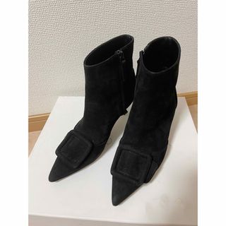 マノロブラニク(MANOLO BLAHNIK)の【美品】マノロブラニク　ブーツ　351/2 メイセール　スエード  ドゥロワー (ブーツ)