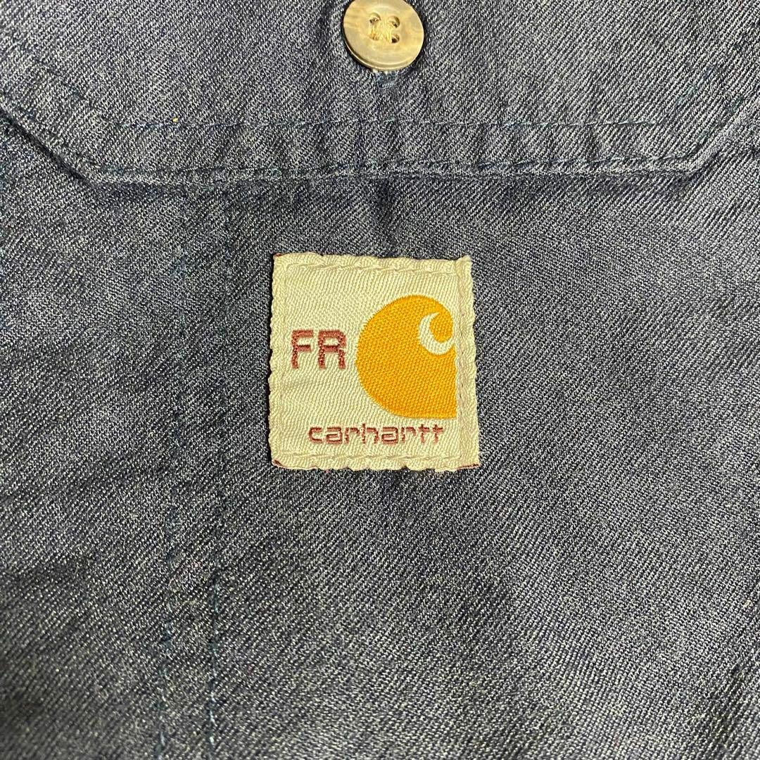 carhartt(カーハート)のカーハート☆ワークシャツ 古着 ゆるだぼ ワンポイントロゴ 希少デカロゴ cu9 メンズのトップス(シャツ)の商品写真