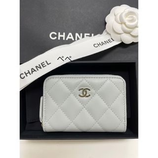 CHANEL ジップコインパース　新品未使用　グレー