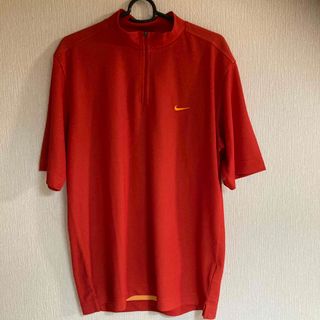 ナイキ(NIKE)のナイキNIKE ゴルフ DRIFIT ワンポイント　ハーフジップtシャツ m(ウエア)
