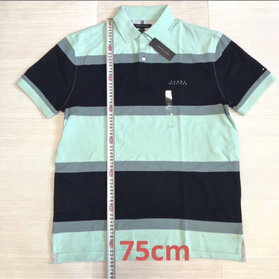 送料無料 新品 TOMMY HILFIGER ストライプ ポロシャツXL