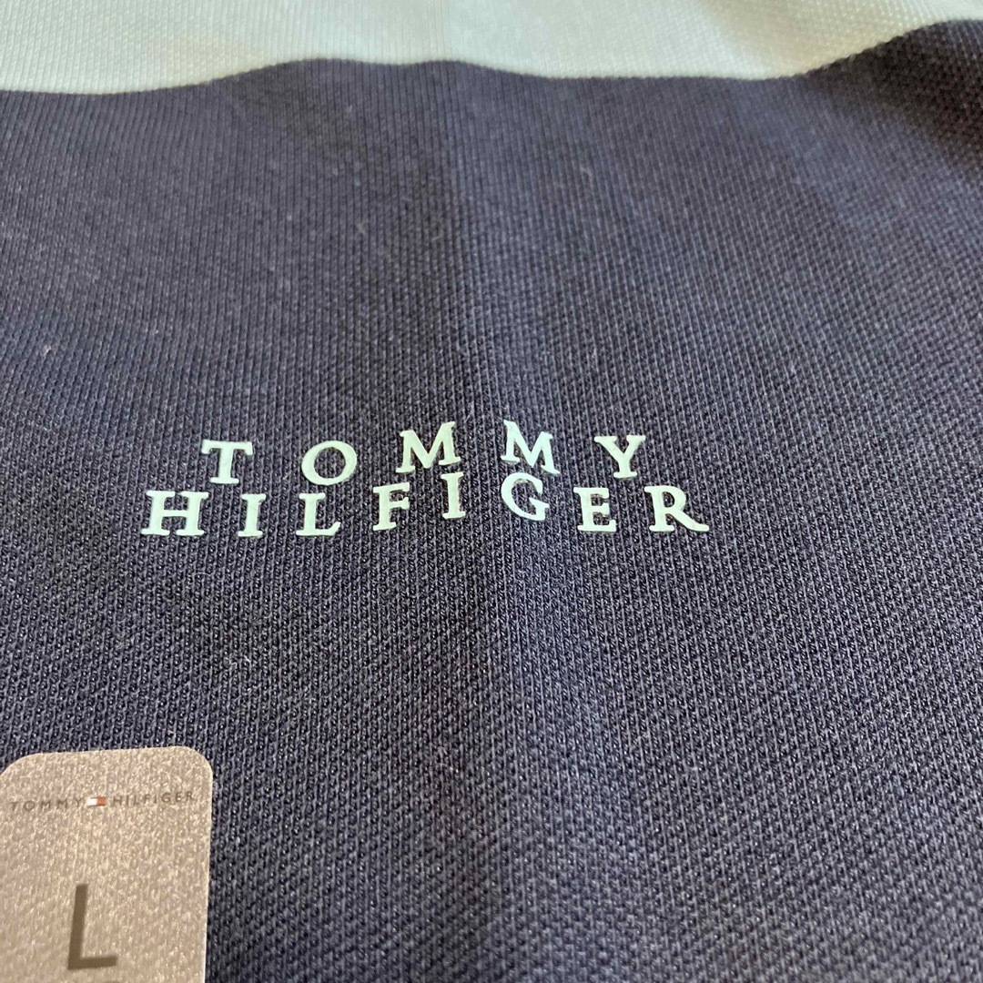 送料無料 新品 TOMMY HILFIGER ストライプ ポロシャツXL