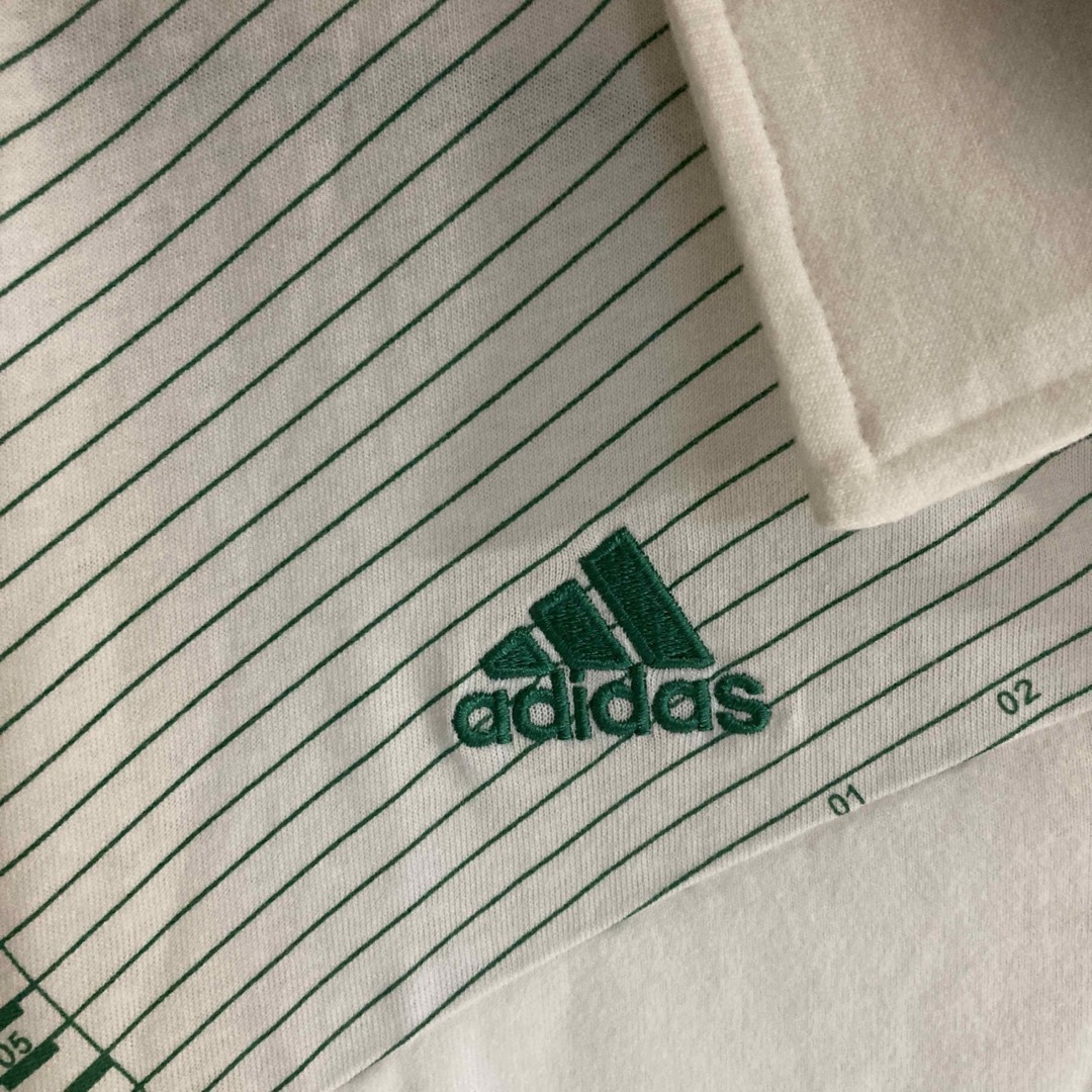 adidas(アディダス)のadidasアディダス　古着ポロシャツ　mくらい　サッカー スポーツ/アウトドアのサッカー/フットサル(ウェア)の商品写真
