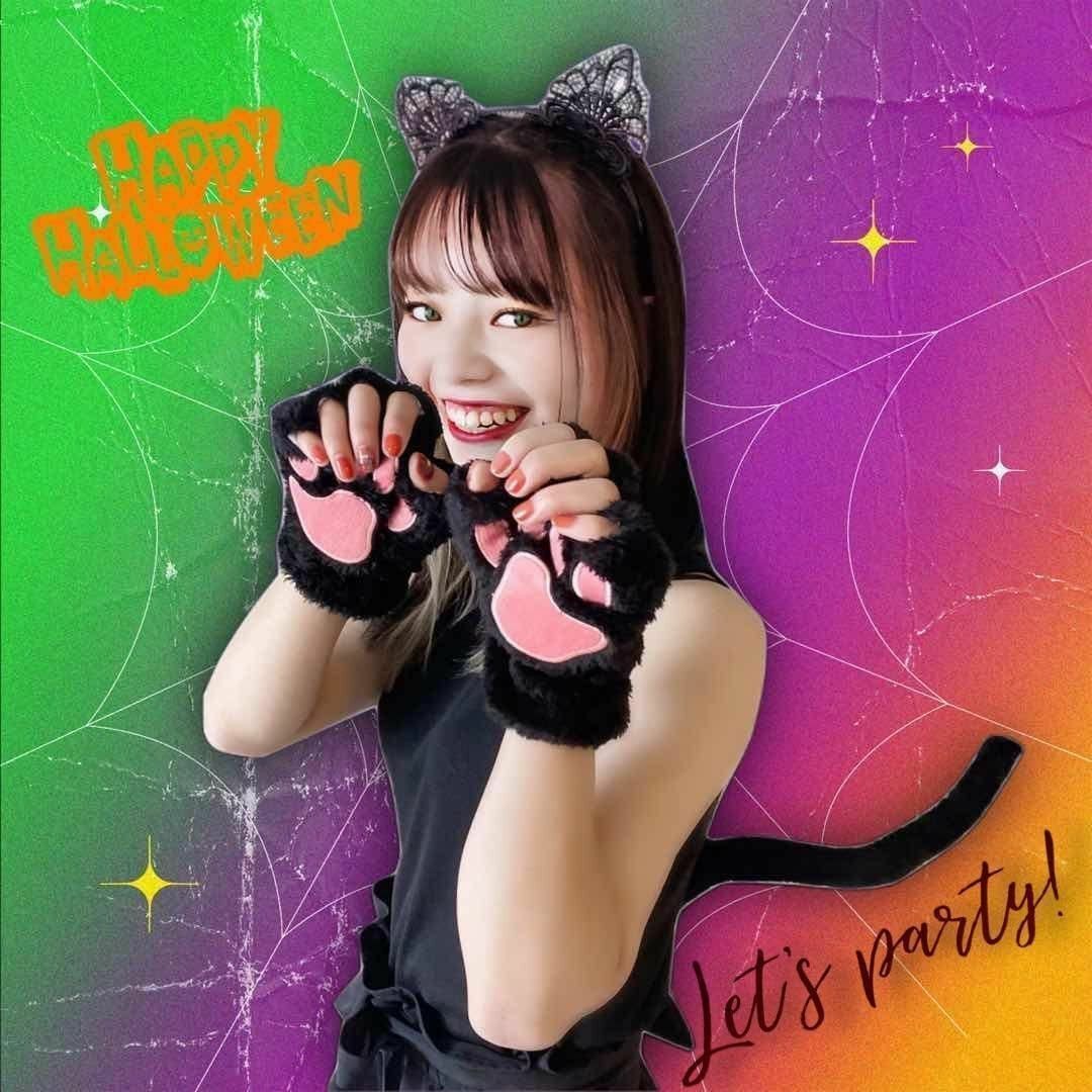 猫耳 カチューシャ コスプレ 黒猫３点セット ハロウィン仮装　レース猫耳タイプ エンタメ/ホビーのコスプレ(小道具)の商品写真