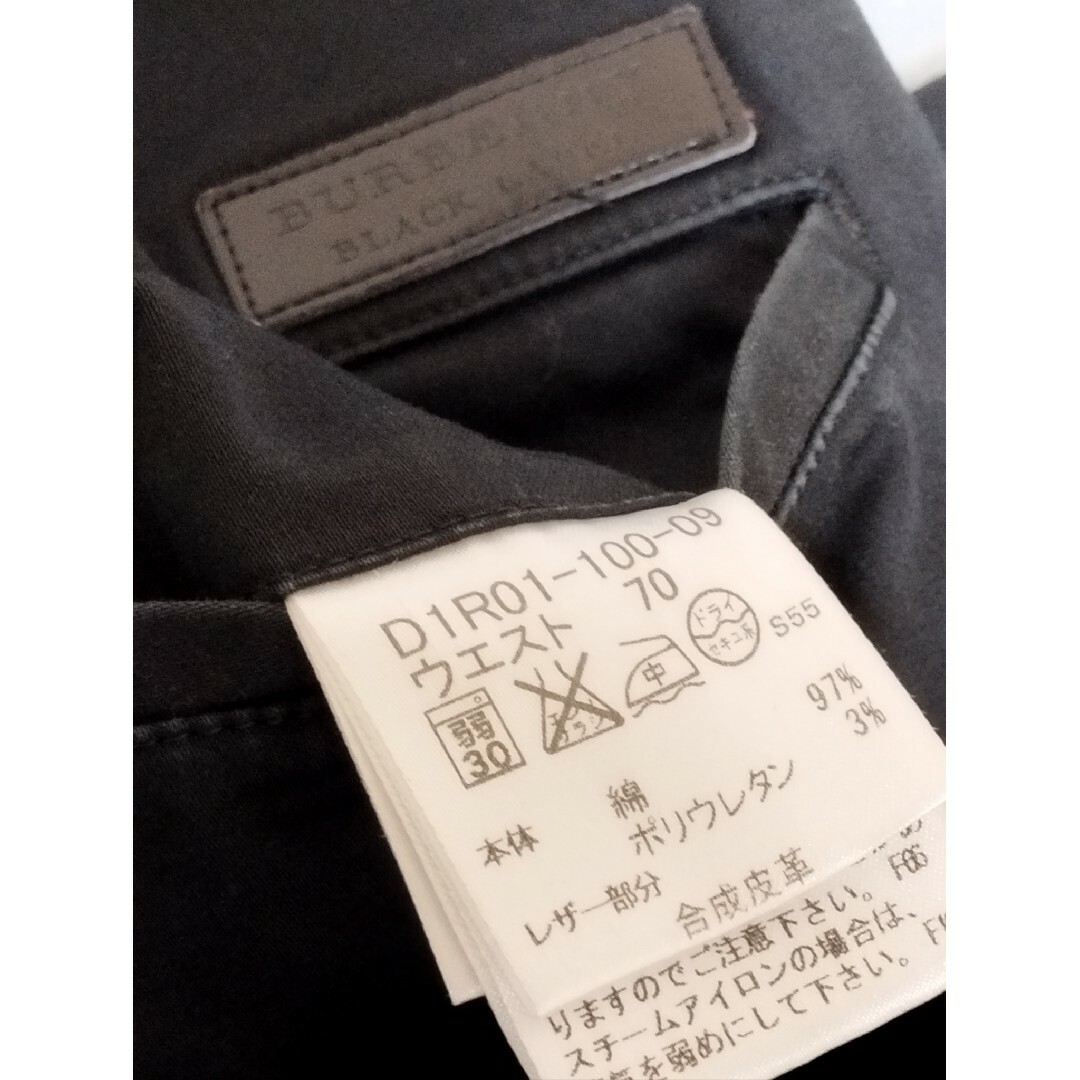 BURBERRY BLACK LABEL　ボトムス　サイズ70 ブラック③ メンズのパンツ(その他)の商品写真