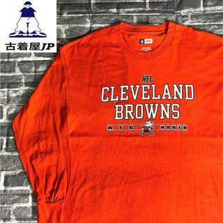 NFL☆ロンT USA古着 ゆるだぼ 90s ブラウンズ カレッジロゴ cw3(Tシャツ/カットソー(七分/長袖))