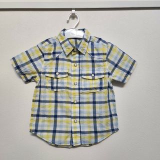 ベビーギャップ(babyGAP)の【美品】baby GAP toddler チェック半袖シャツ 95cm(ブラウス)