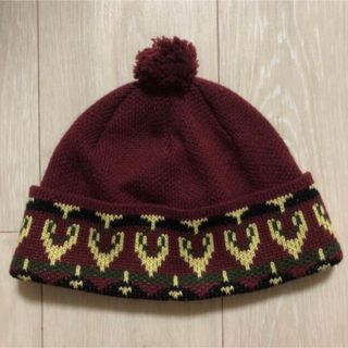 美品 NOROLL MONK JQ BEANIE ニット帽 ビーニー 赤