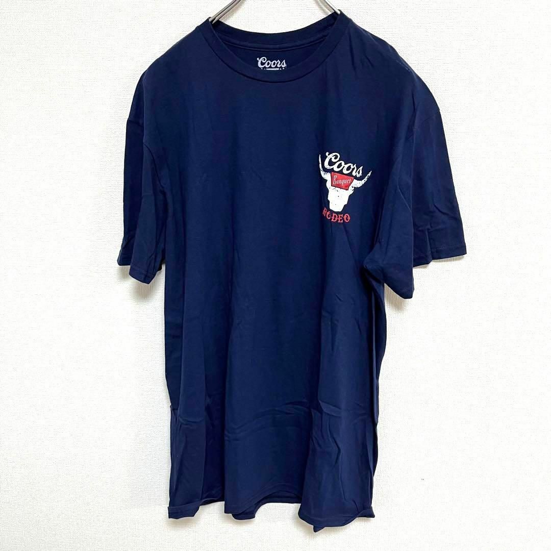 クアーズ　coors アメリカ　ビール　ロゴ　企業　Tシャツ　丸胴　L