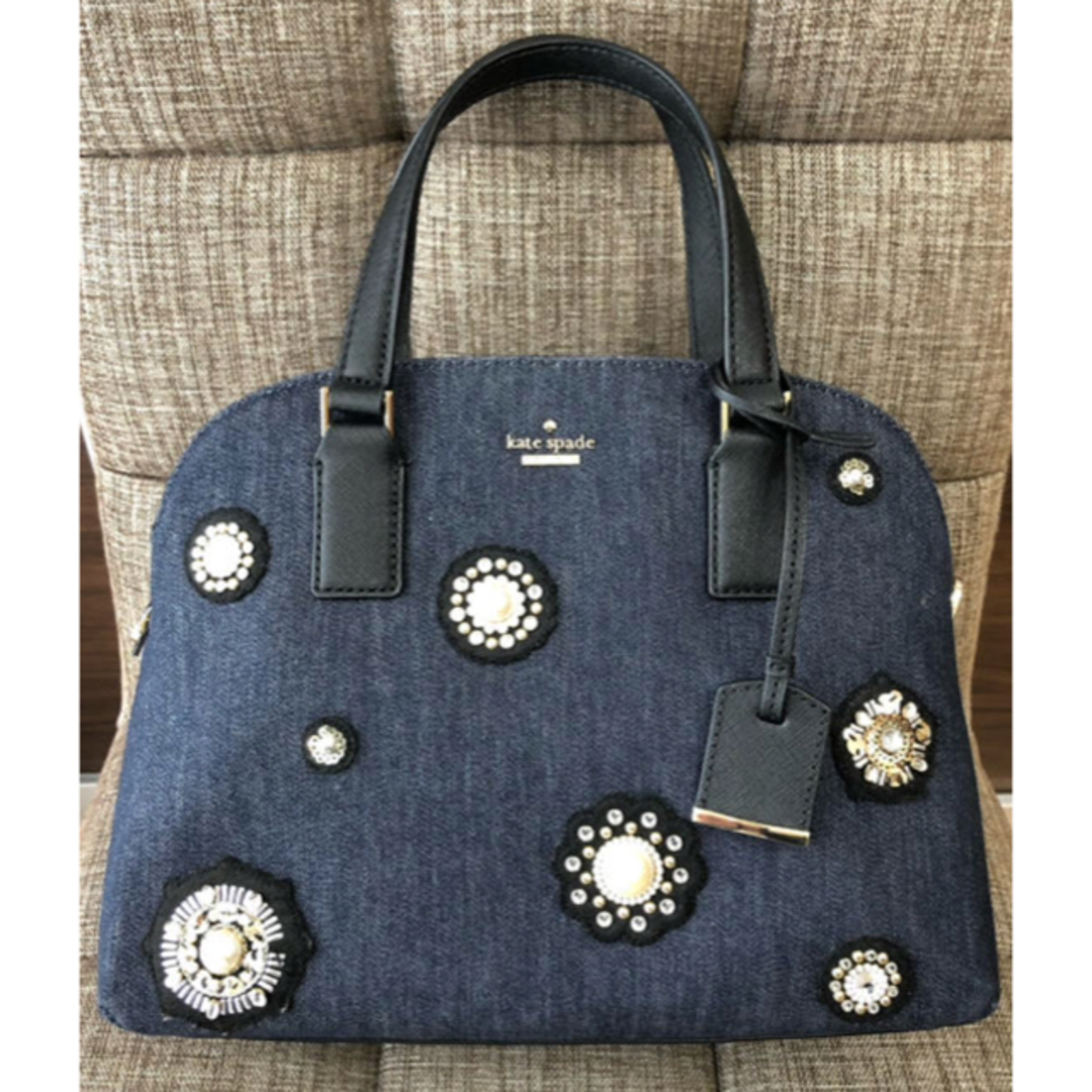 kate spade new york(ケイトスペードニューヨーク)のケイトスペードニューヨーク  パール＆デニムバッグ レディースのバッグ(ハンドバッグ)の商品写真