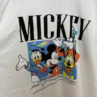 ディズニー(Disney)のDisney ミッキー ドナルド グーフィー プルート Tシャツ 丸胴 XL(Tシャツ/カットソー(半袖/袖なし))