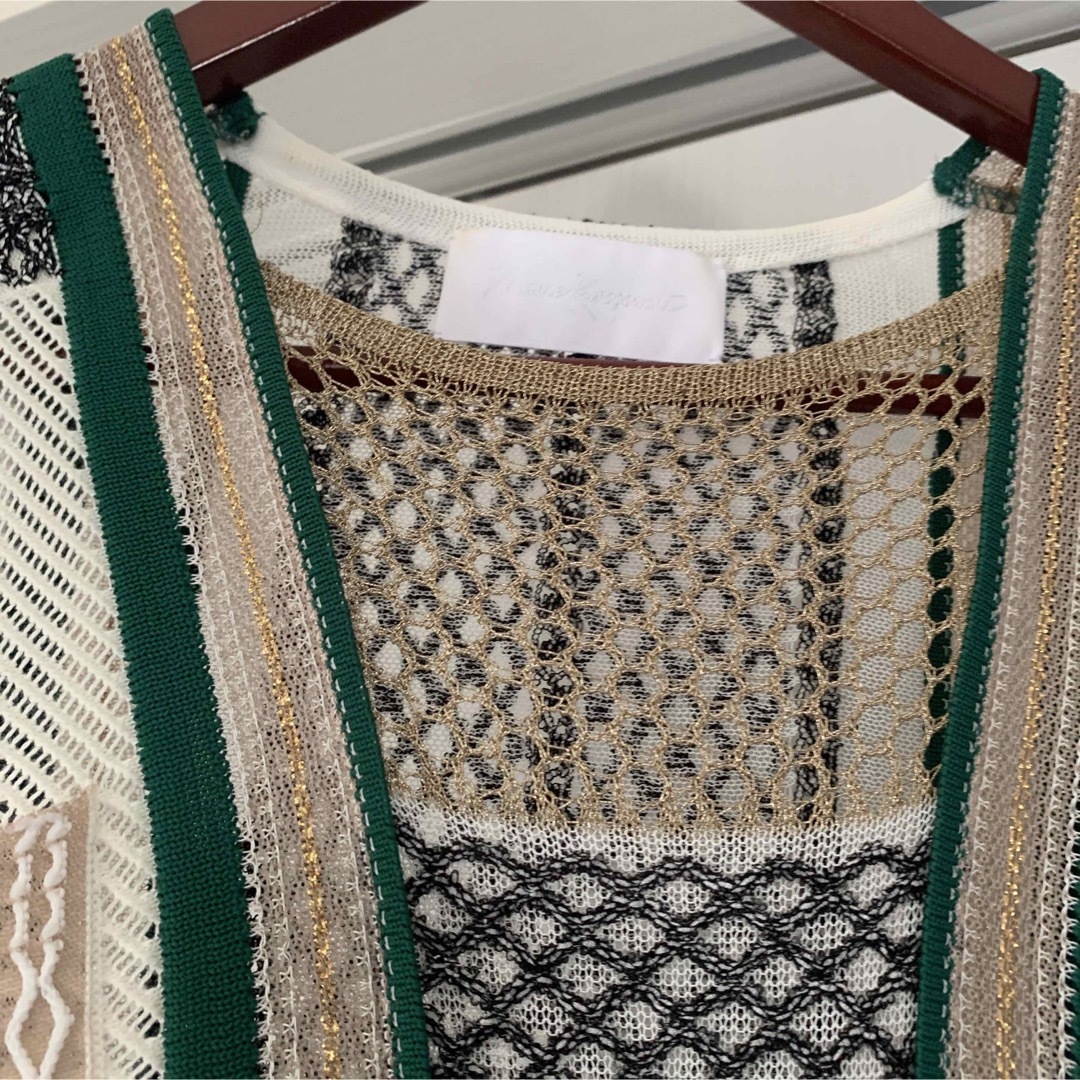 mame - Mame Kurogouchi /Net Stripe Knit Dressの通販 by mame｜マメならラクマ