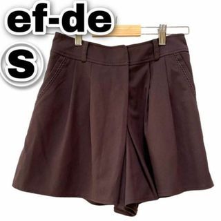 エフデ(ef-de)のエフデ ef-de パンツ キュロット ジップフライ レース 7 茶 ブラウン(キュロット)