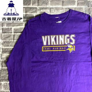 NFL☆ロンT USA古着 デカロゴ 90s オーバーサイズ 希少 cy3(Tシャツ/カットソー(七分/長袖))