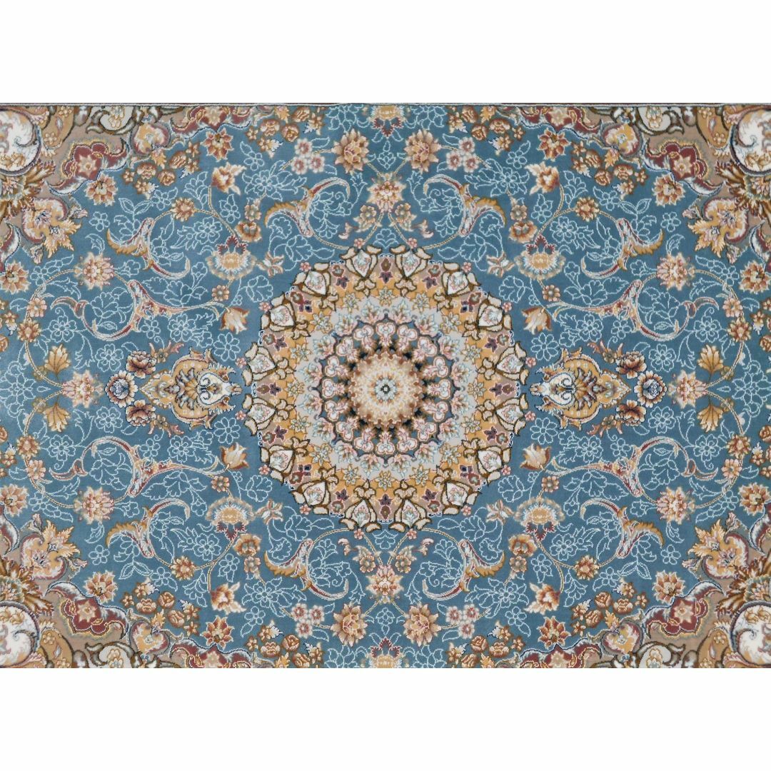 再入荷！225万ノット、超高密度織！イラン産絨毯 60×90cm‐201651 4