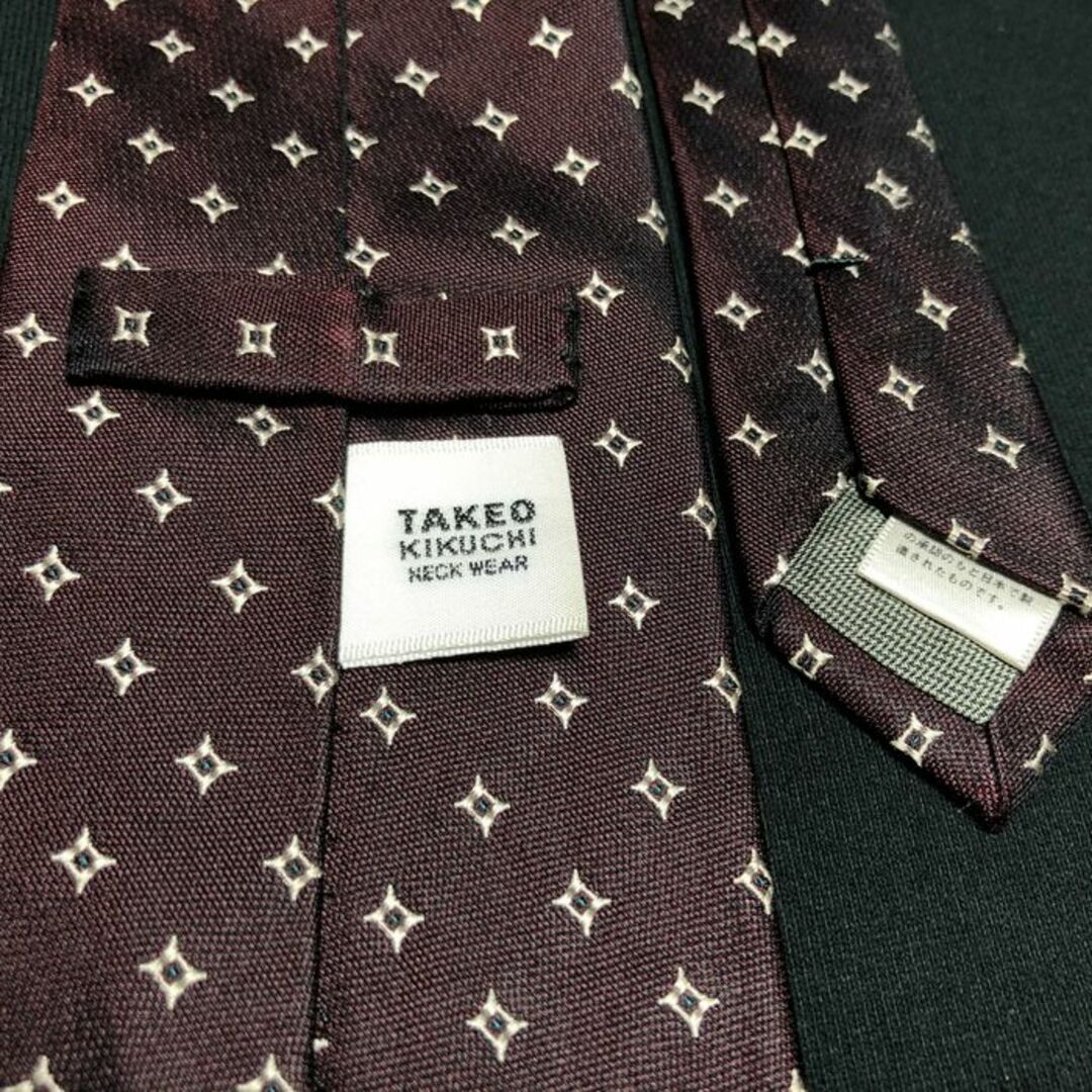 TAKEO KIKUCHI(タケオキクチ)のタケオキクチ ドット ワインレッド ネクタイ A107-N03 メンズのファッション小物(ネクタイ)の商品写真