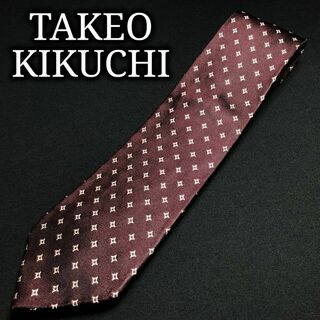 タケオキクチ(TAKEO KIKUCHI)のタケオキクチ ドット ワインレッド ネクタイ A107-N03(ネクタイ)