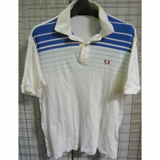 フレッドペリー(FRED PERRY)のfred perry フレッドペリー ボーダーポロシャツ M 白(ポロシャツ)