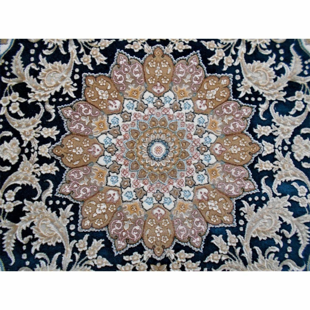 225万ノット！超高密度織 絨毯！本場イラン産 60×90cm‐7001