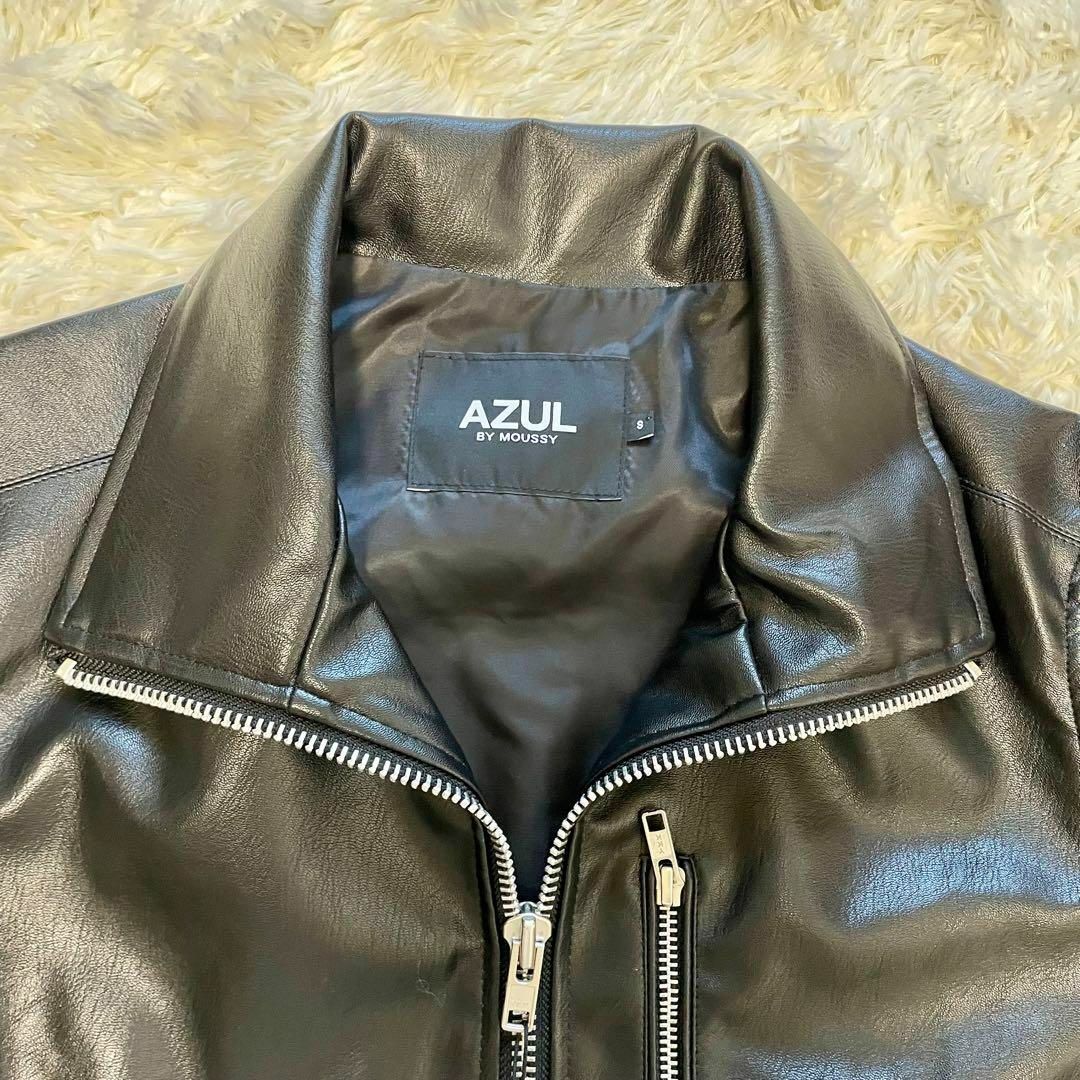 AZUL by moussy(アズールバイマウジー)の【新品タグ付き】AZUL by MOUSSY レザー ライダースジャケット S メンズのジャケット/アウター(ライダースジャケット)の商品写真